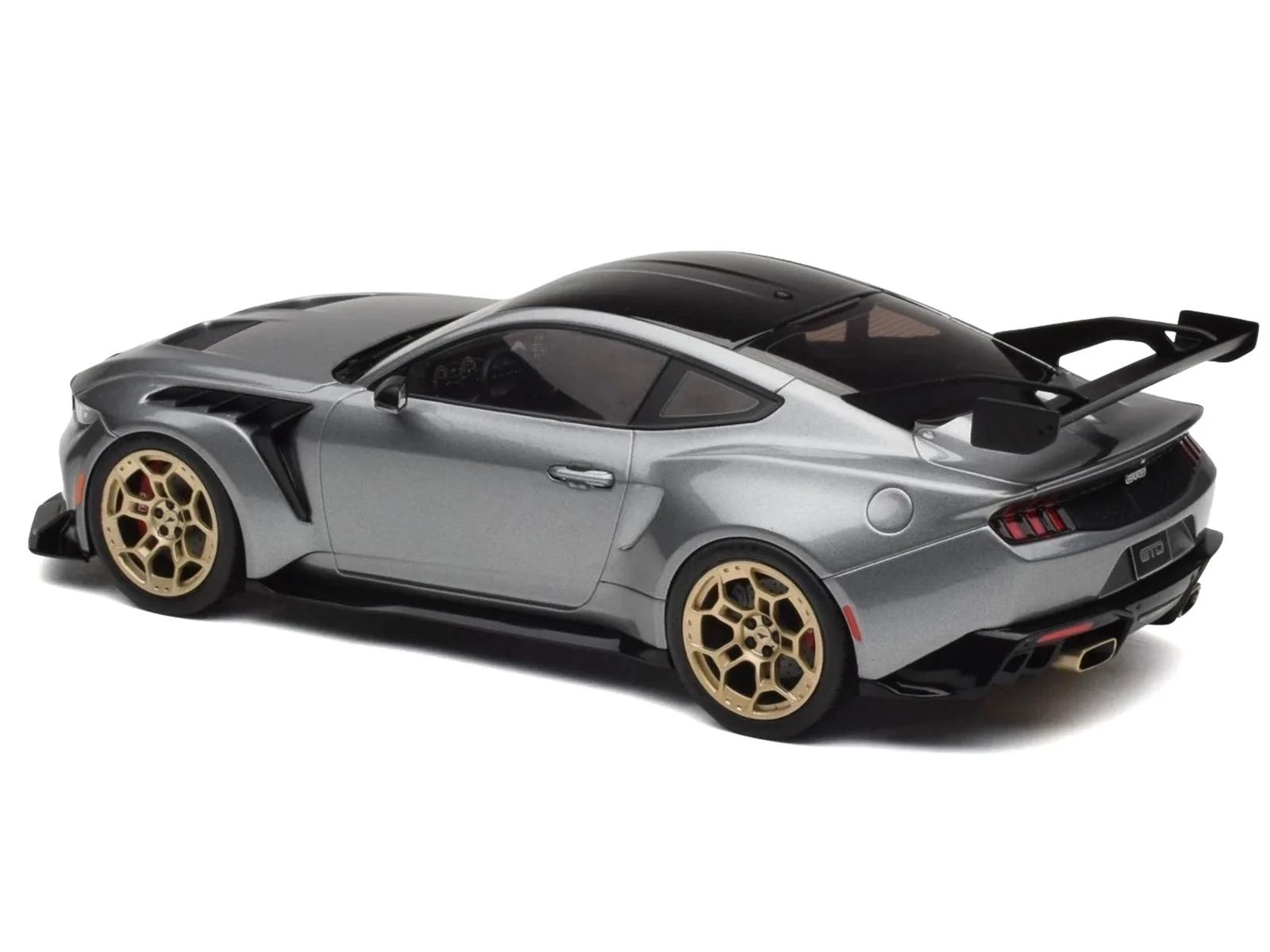 2025 Ford Mustang GTD Gray Metallic with Black Top "Limited Edition" Series 1/18 Diecast Model Car by IXO Models - Image 3