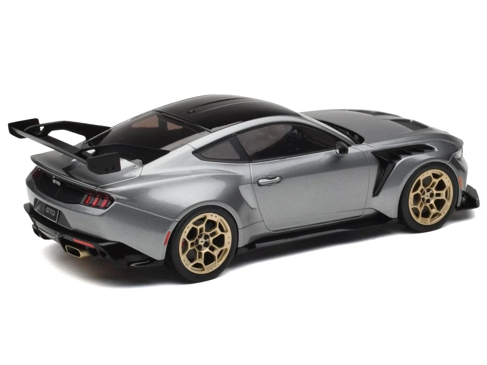2025 Ford Mustang GTD Gray Metallic with Black Top "Limited Edition" Series 1/18 Diecast Model Car by IXO Models - Image 4