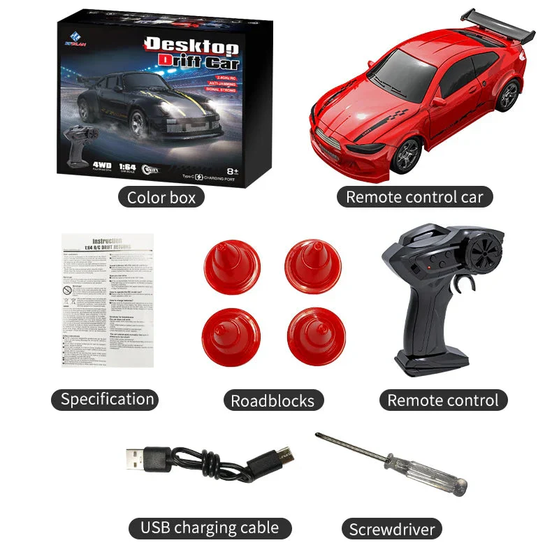 2025 New Kf20 1:64 Drift Rc Car Four-wheel remote-controlled racing car Full proportions Desk Competition Toy Boys Ideal gifts. - Image 11