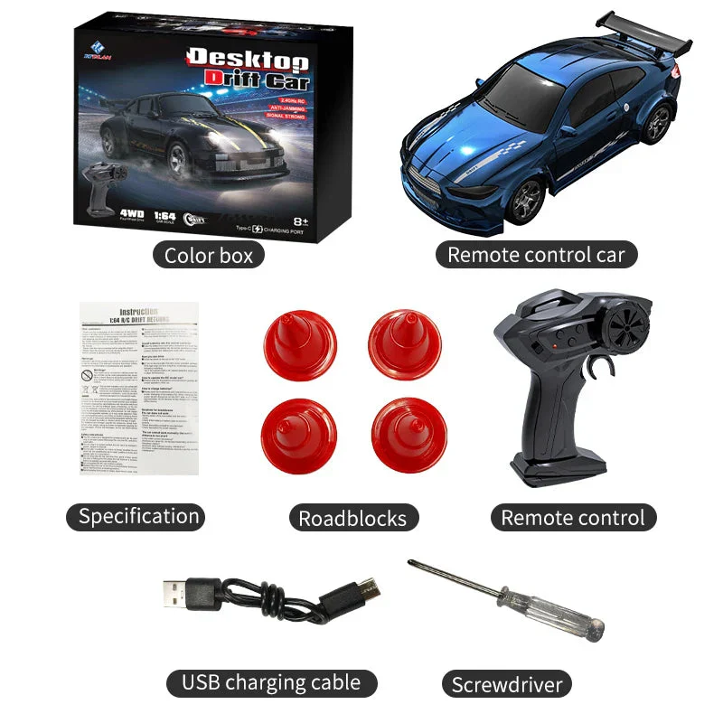 2025 New Kf20 1:64 Drift Rc Car Four-wheel remote-controlled racing car Full proportions Desk Competition Toy Boys Ideal gifts. - Image 15