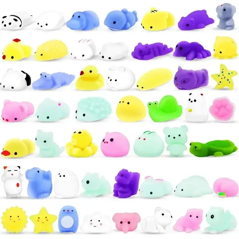 20PCS Cute Animal Squishy Toys – Soft Rubber Stress Relief Gifts - Image 4