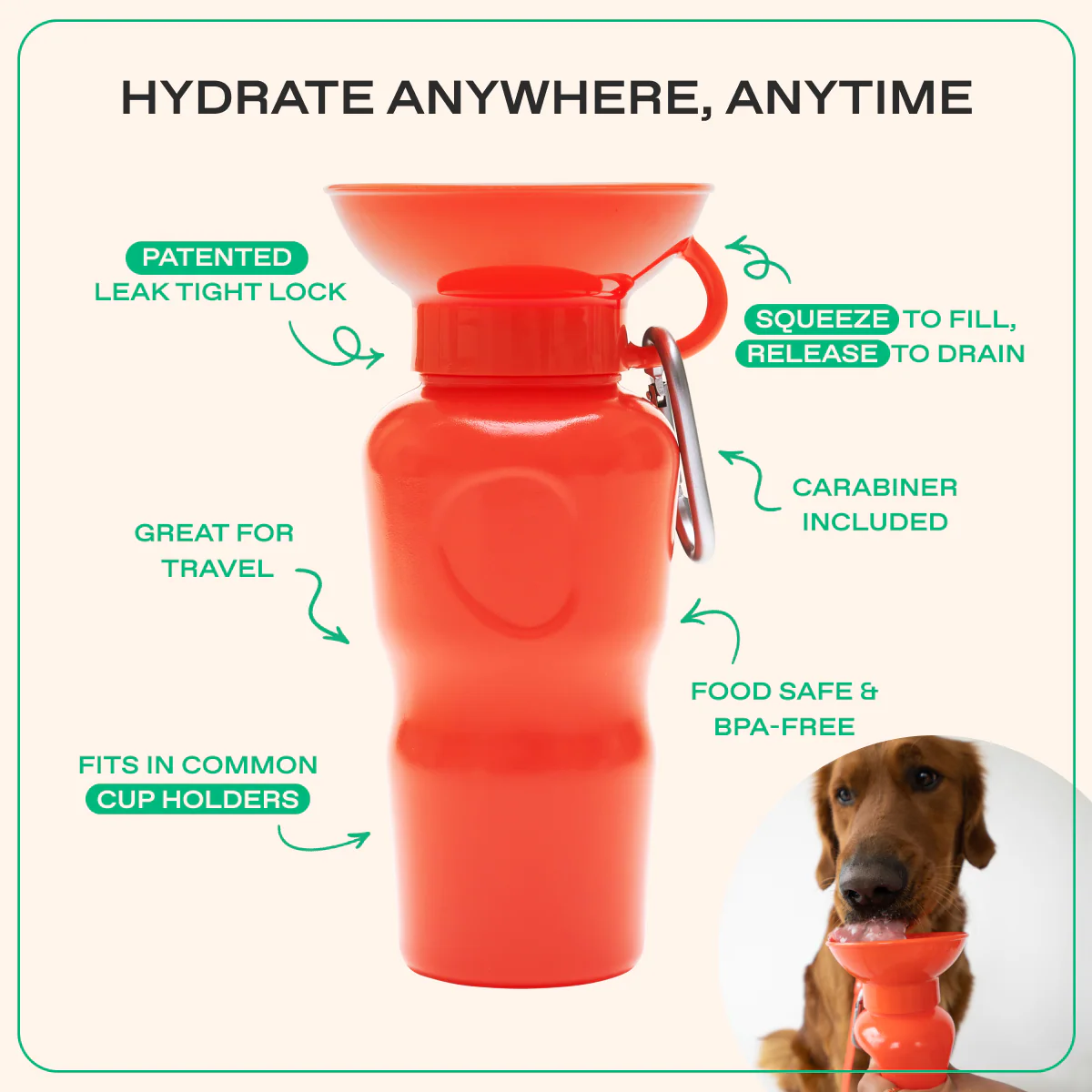 22oz Original Dog Travel Water Bottle - Image 12