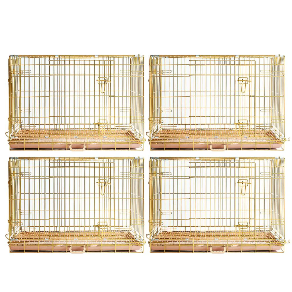 24-42" Collapsible Copper Gold Dog Crate GLD24-42 - Image 27