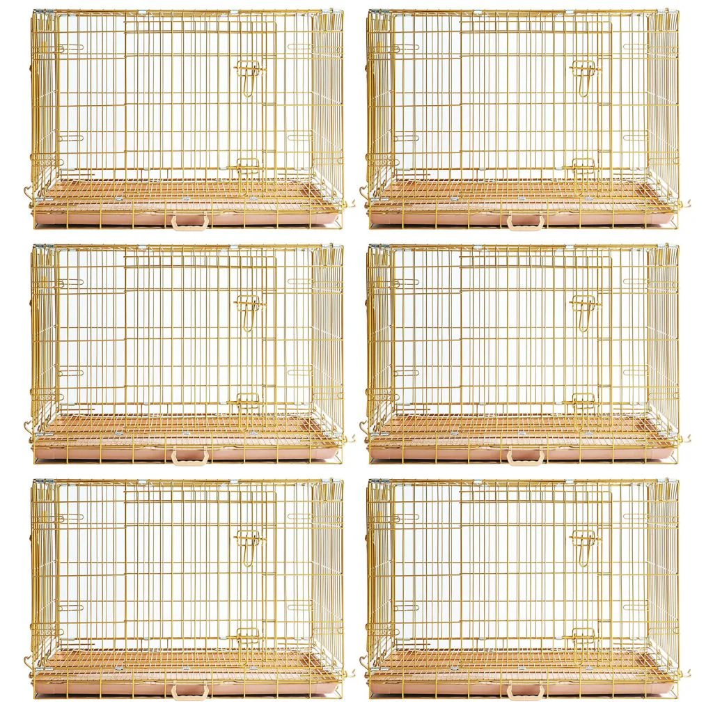 24-42" Collapsible Copper Gold Dog Crate GLD24-42 - Image 28