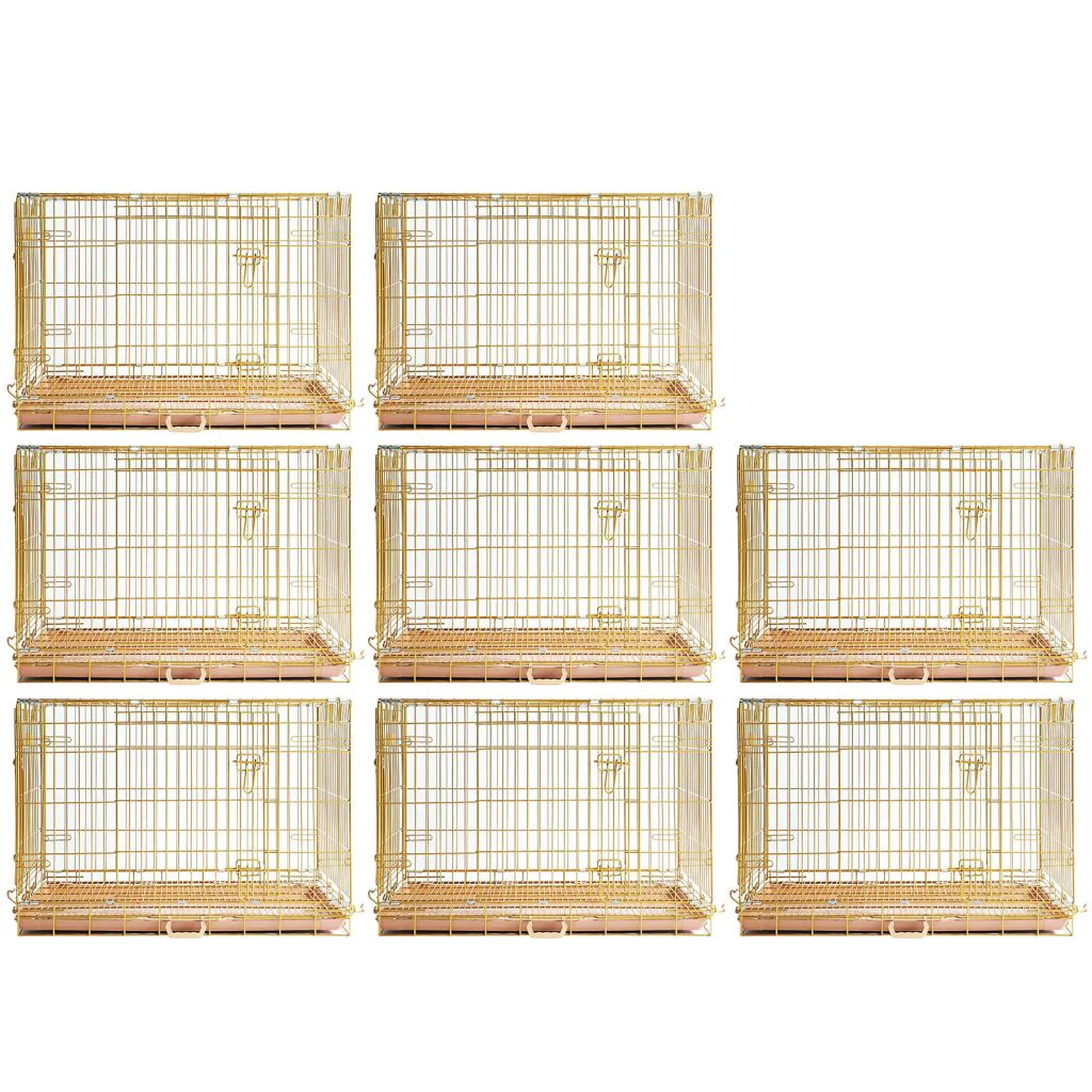 24-42" Collapsible Copper Gold Dog Crate GLD24-42 - Image 29