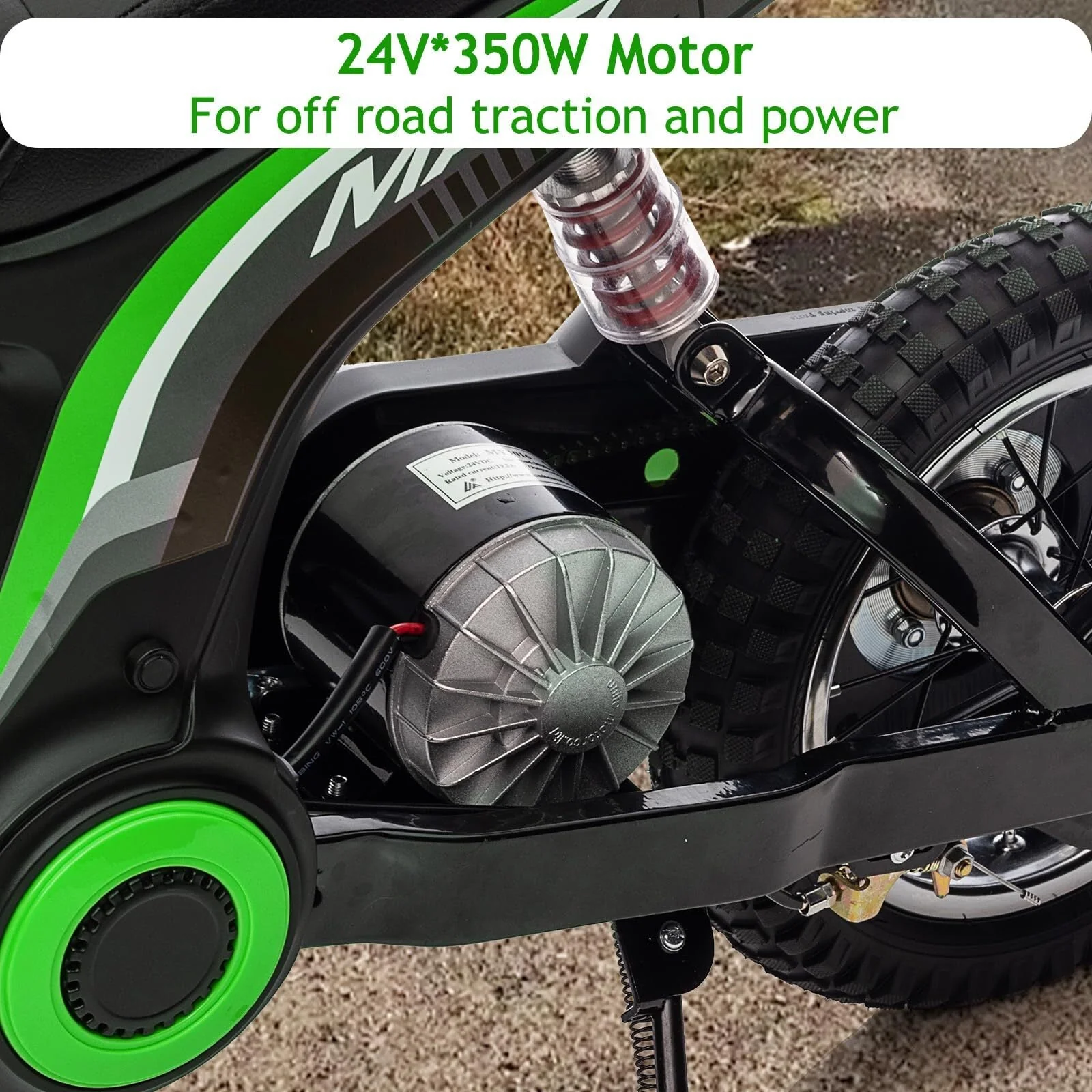 24V Electric Ride-On Kids Dirt Bike Motocross Motorcycle - Image 10