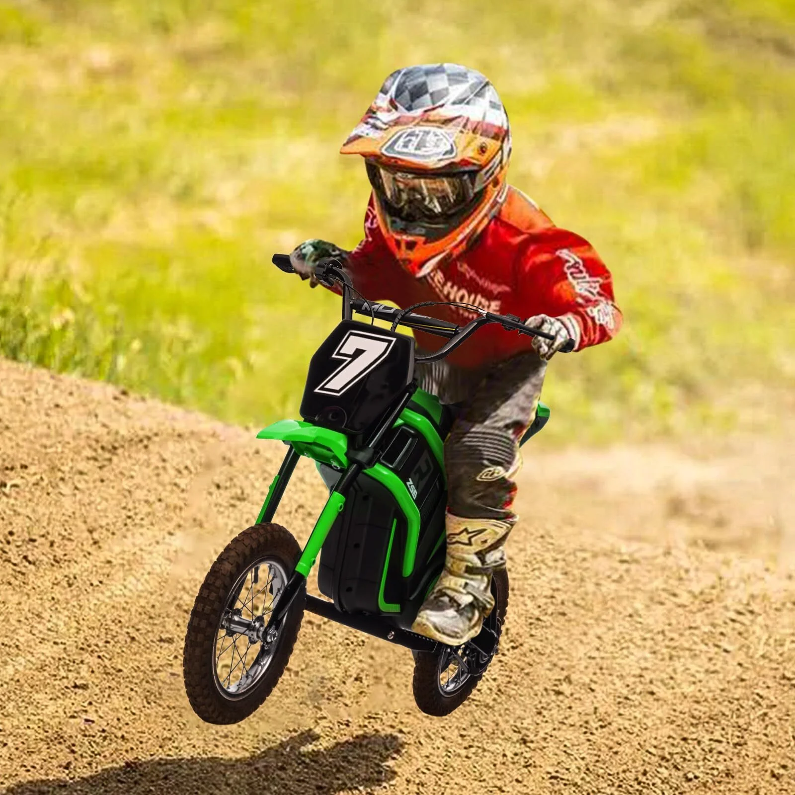 24V Electric Ride-On Kids Dirt Bike Motocross Motorcycle - Image 4