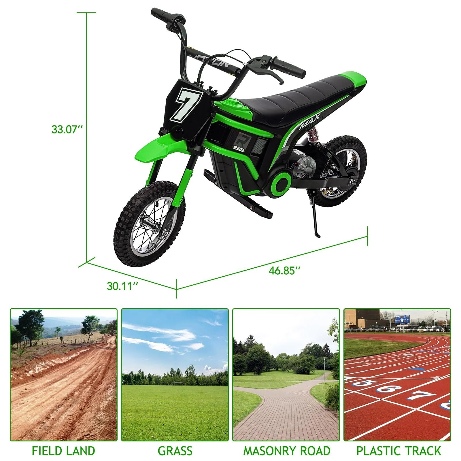24V Electric Ride-On Kids Dirt Bike Motocross Motorcycle - Image 7