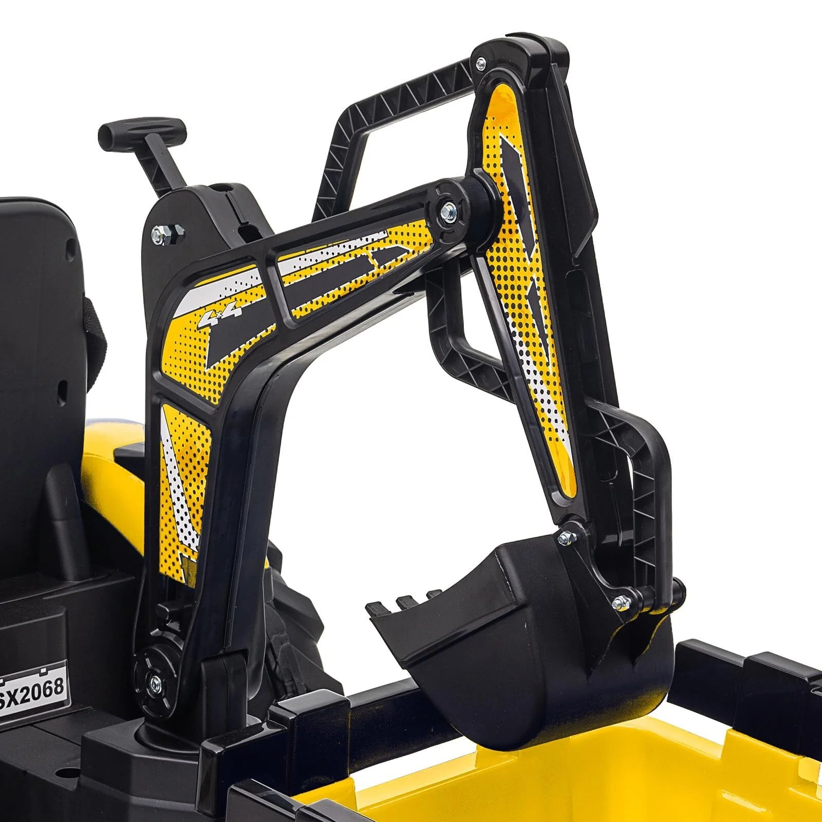 24V Electric Ride-On Tractor with Excavator, Trailer, and Digger Attachments - Image 13