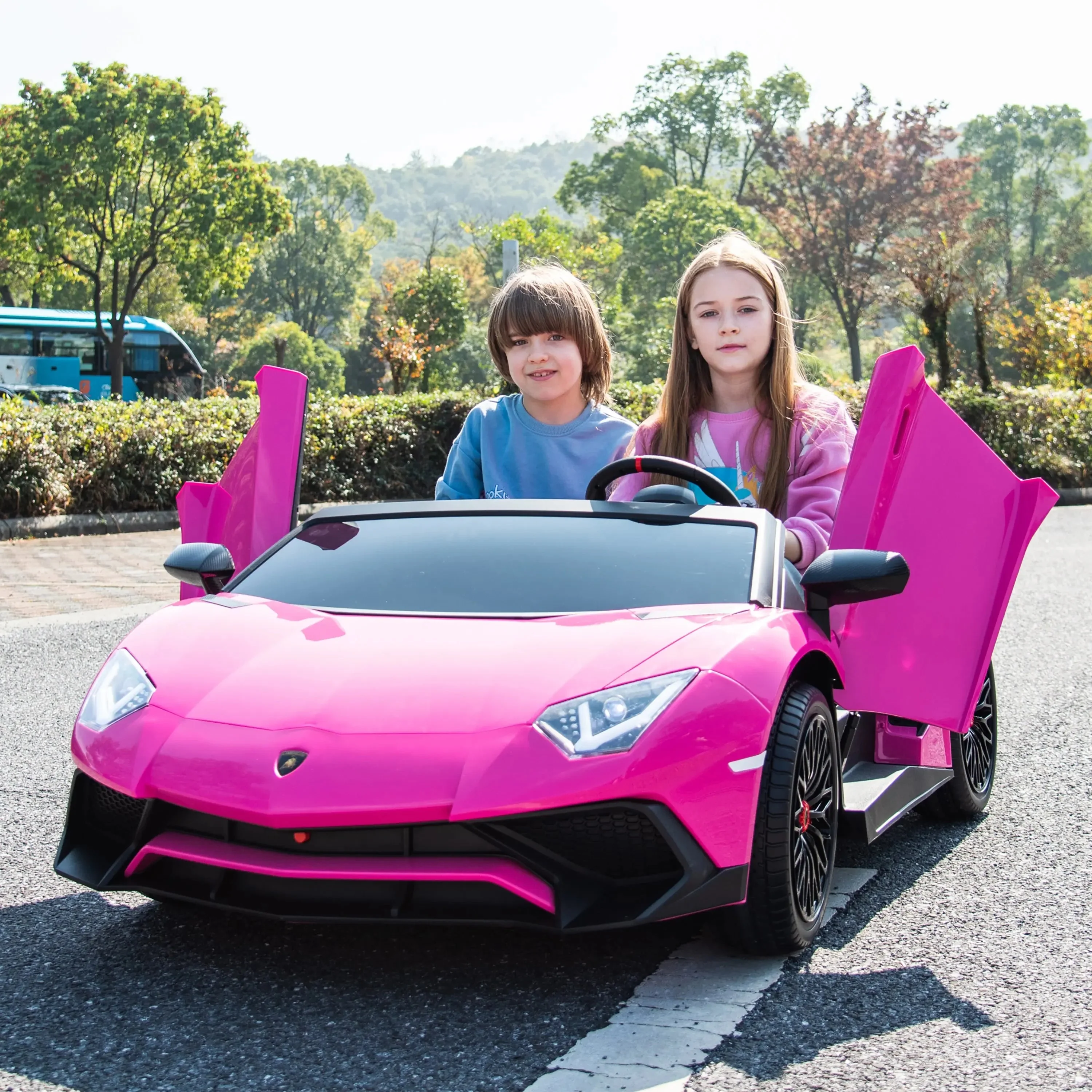 24V Lamborghini Aventador 2 Seater Ride On Car for Kids: Advanced Brushless Motor & Differential for High-Octane Fun - Image 14