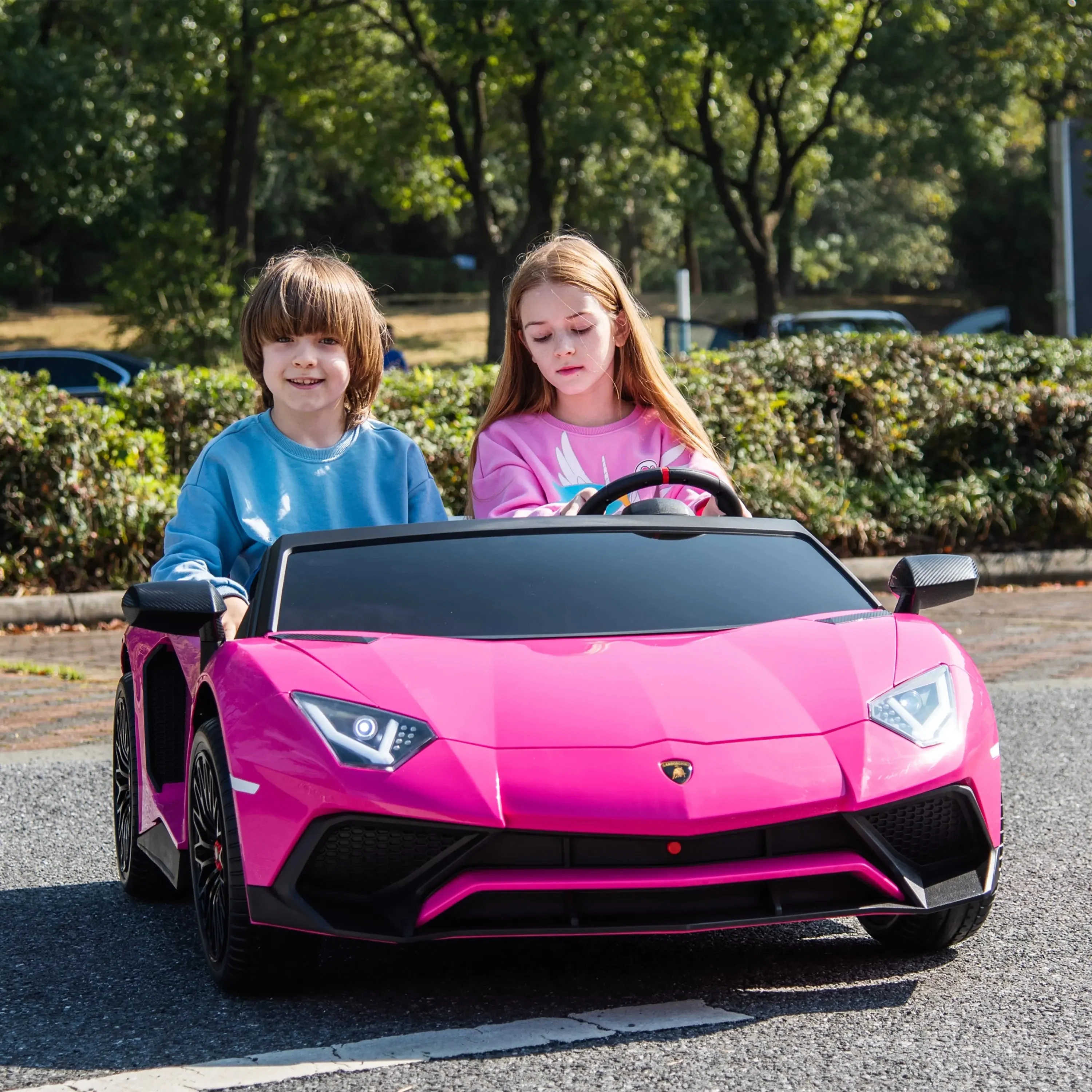 24V Lamborghini Aventador 2 Seater Ride On Car for Kids: Advanced Brushless Motor & Differential for High-Octane Fun - Image 16