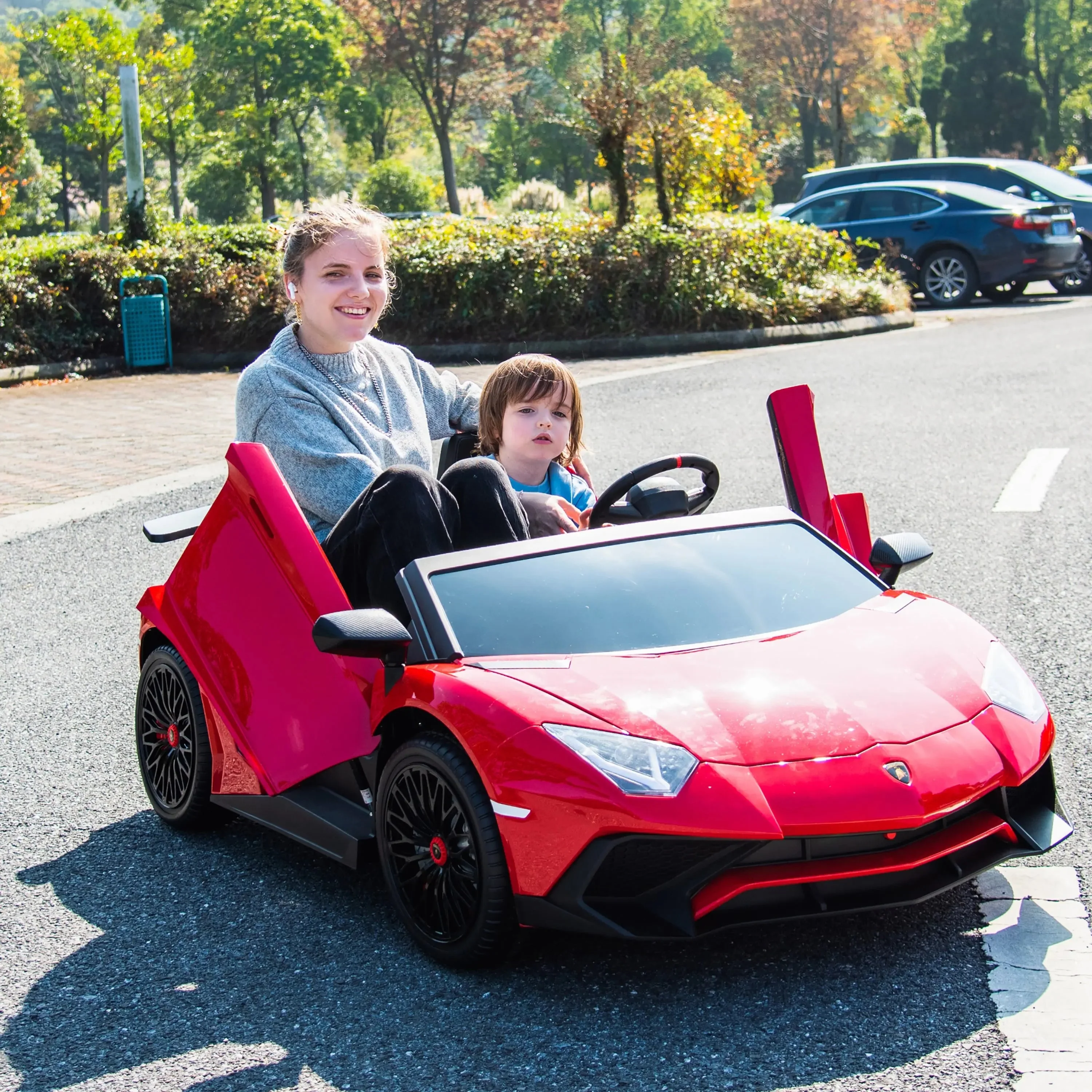 24V Lamborghini Aventador 2 Seater Ride On Car for Kids: Advanced Brushless Motor & Differential for High-Octane Fun - Image 27