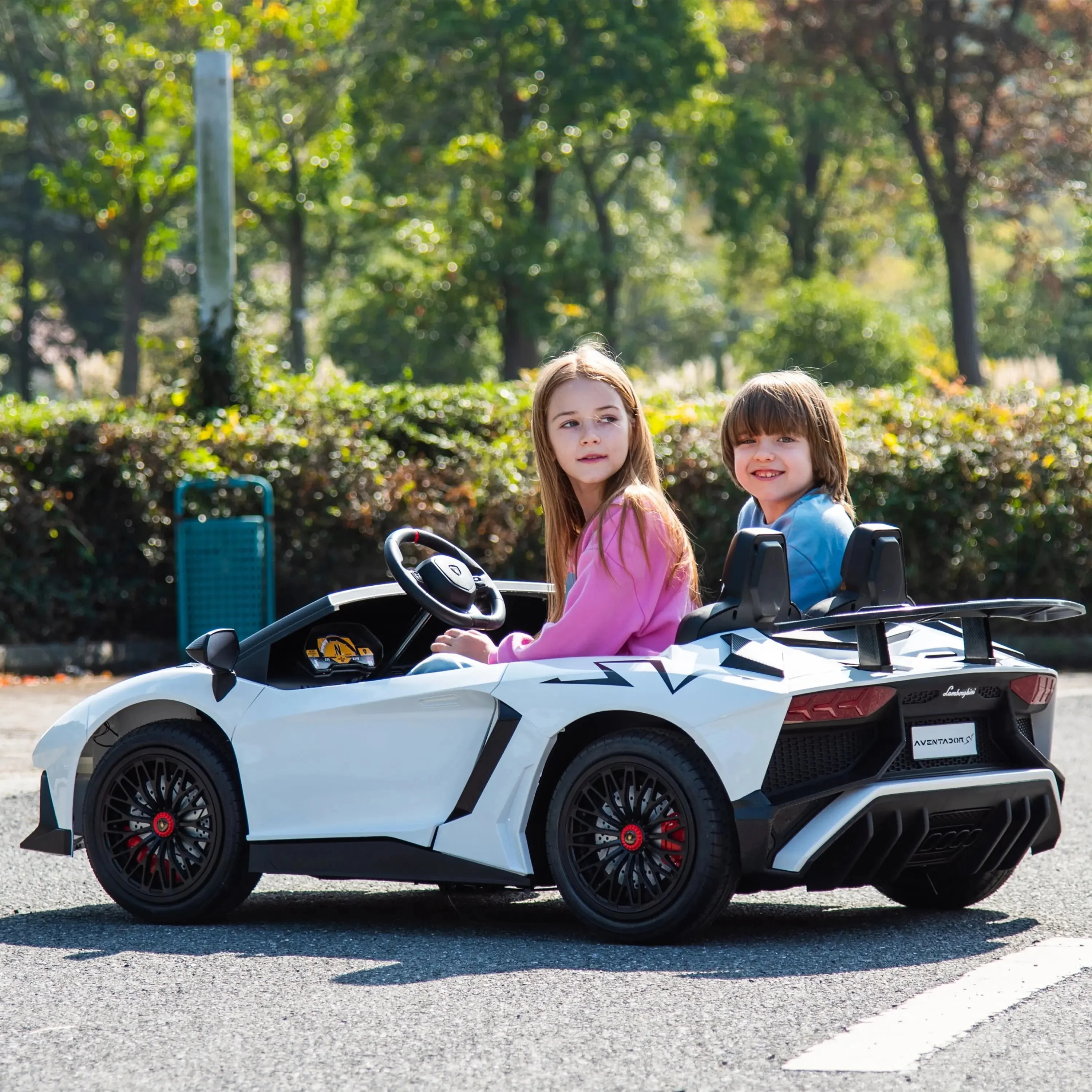 24V Lamborghini Aventador 2 Seater Ride On Car for Kids: Advanced Brushless Motor & Differential for High-Octane Fun - Image 55