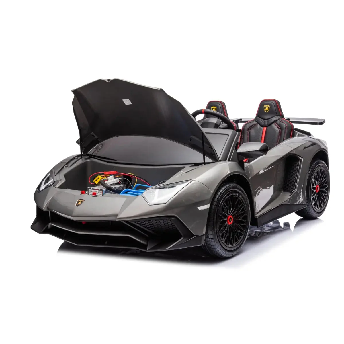 24V Lamborghini Aventador 2 Seater Ride On Car for Kids: Advanced Brushless Motor & Differential for High-Octane Fun - Image 56