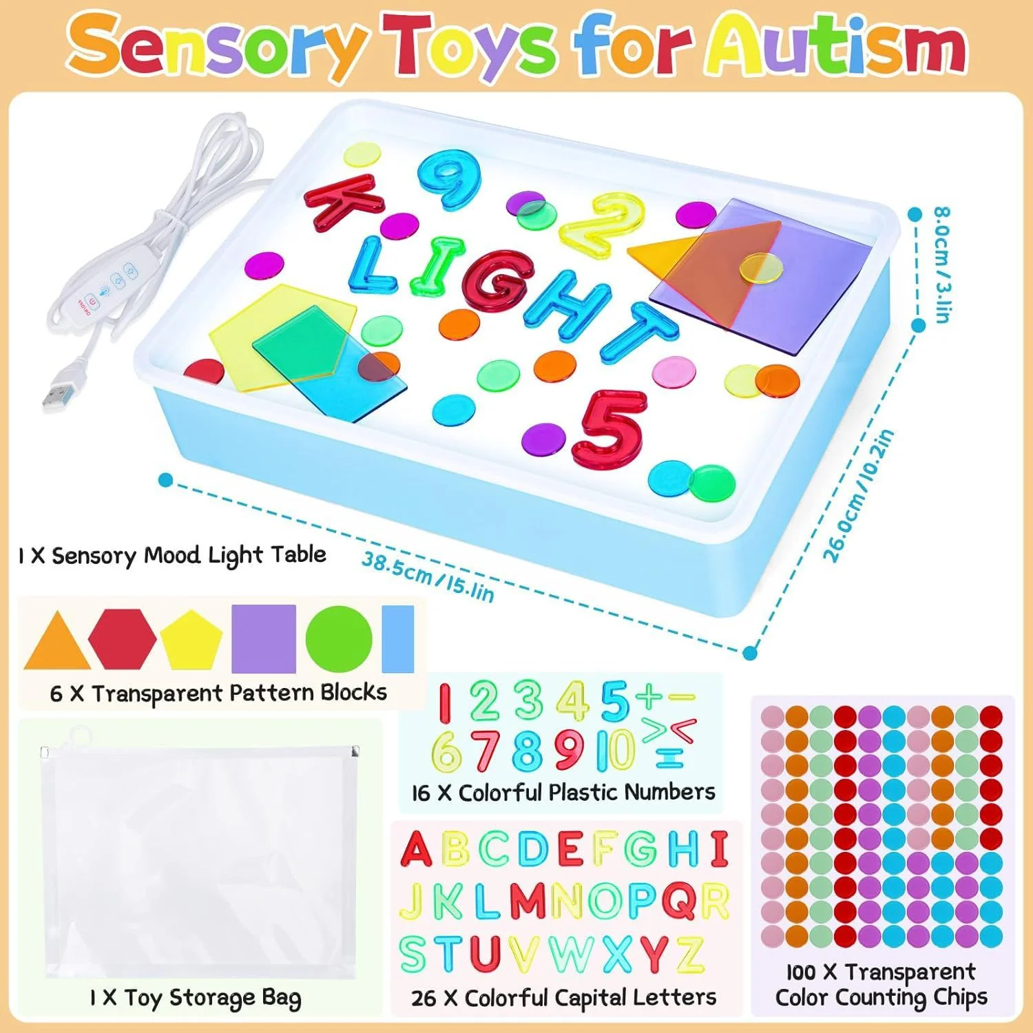 26 English Letters Photosensitive Table Preschool Education Toys - Image 5
