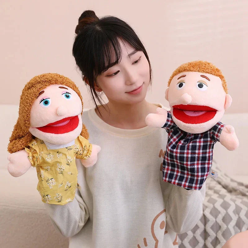 28-33cm Kids Plush Finger & Hand Puppet Popular Activity Boy Girl Role Play Bedtime Story Props Family Role Playing Toys Doll - Image 2