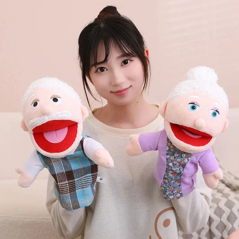 28-33cm Kids Plush Finger & Hand Puppet Popular Activity Boy Girl Role Play Bedtime Story Props Family Role Playing Toys Doll - Image 3