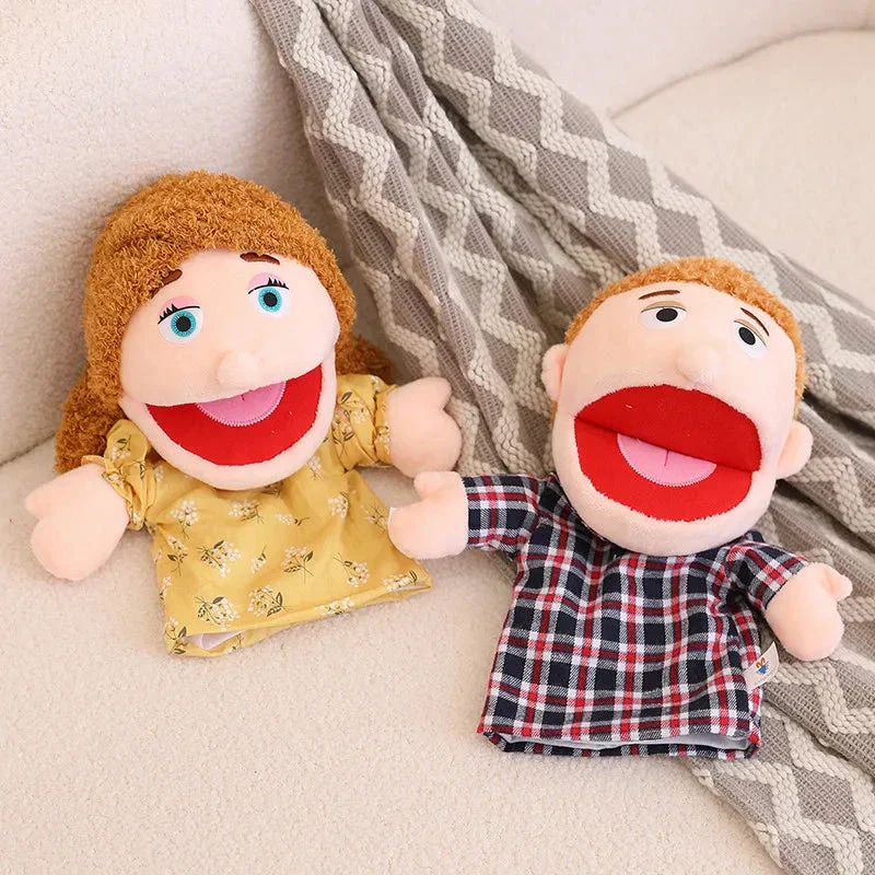 28-33cm Kids Plush Finger & Hand Puppet Popular Activity Boy Girl Role Play Bedtime Story Props Family Role Playing Toys Doll - Image 5