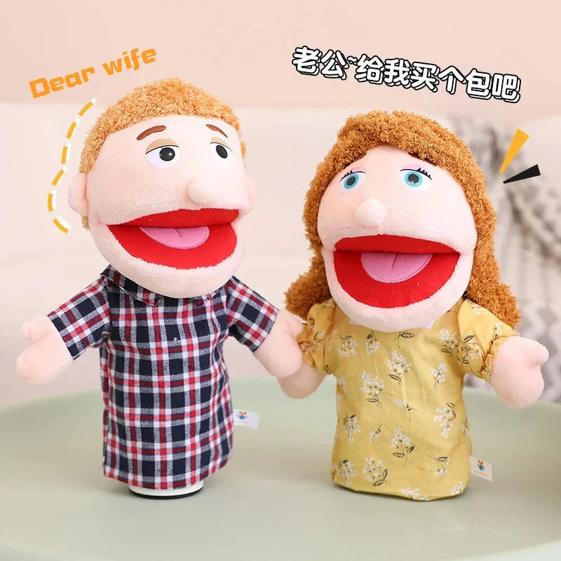 28-33cm Kids Plush Finger & Hand Puppet Popular Activity Boy Girl Role Play Bedtime Story Props Family Role Playing Toys Doll - Image 6