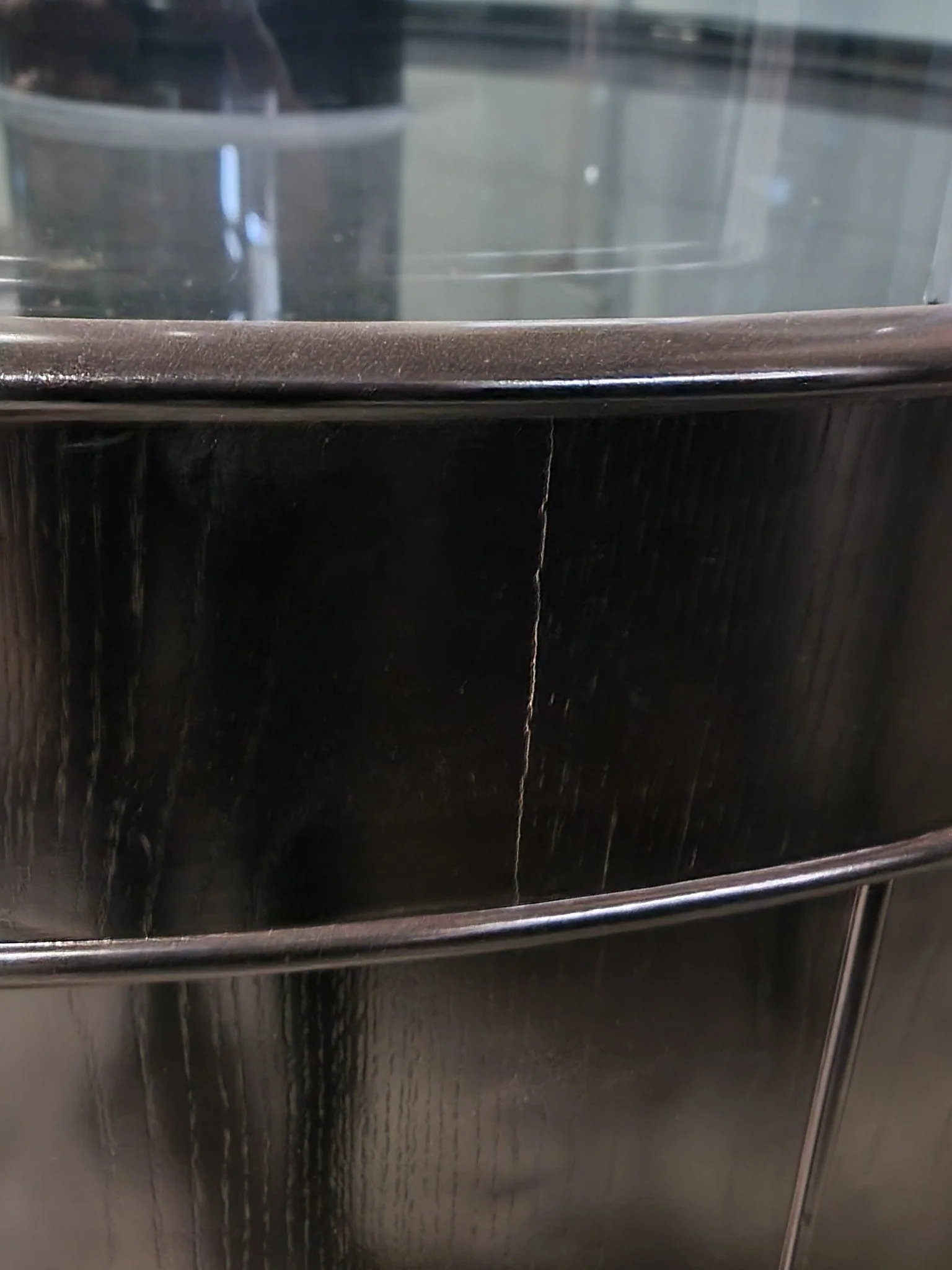 280g GLASS Cylinder Reef-Ready 48"x48"x36"H in Abyss Black Display Model - Image 3