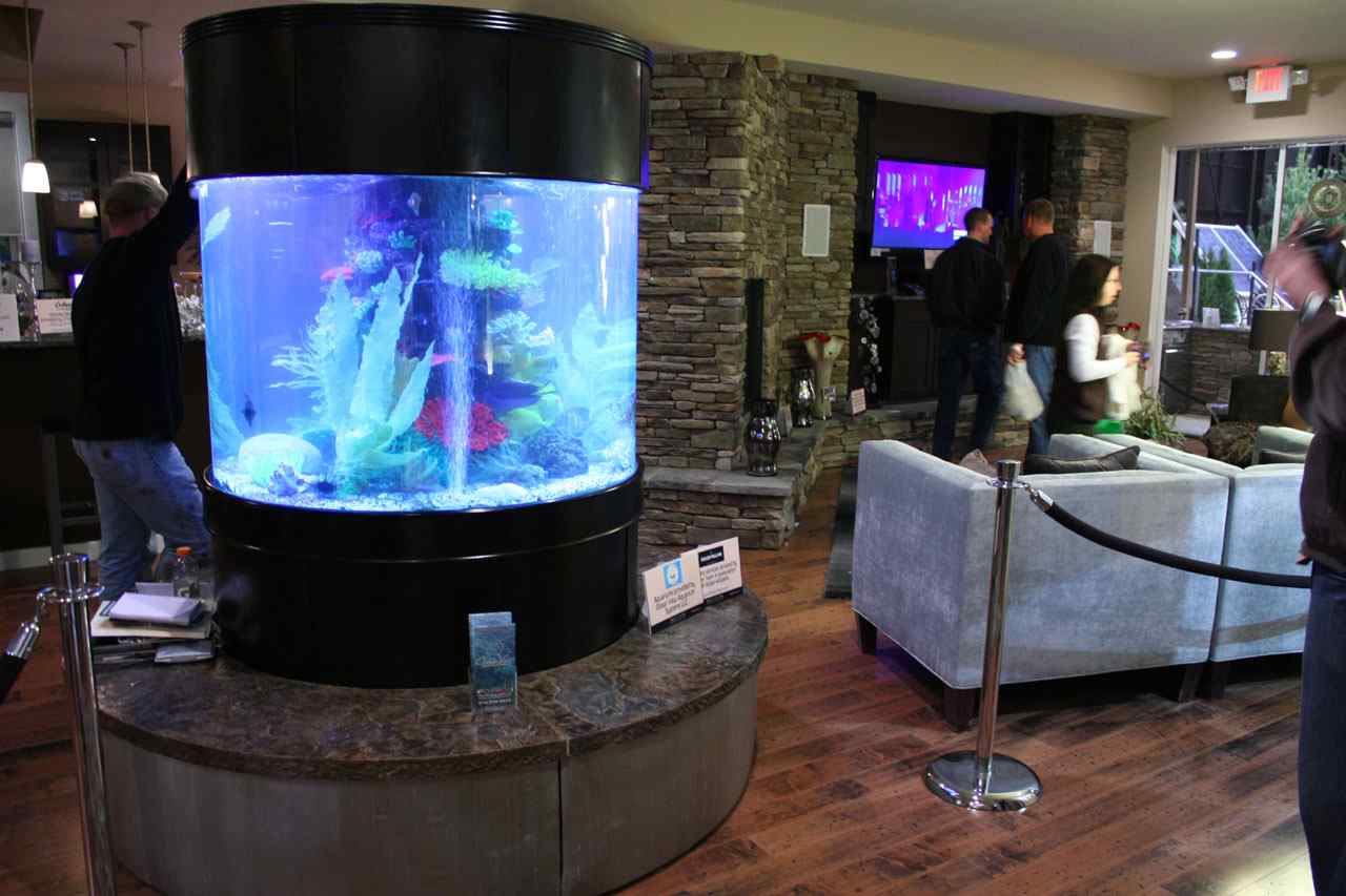 280g GLASS Cylinder Reef-Ready 48"x48"x36"H in Abyss Black Display Model - Image 7