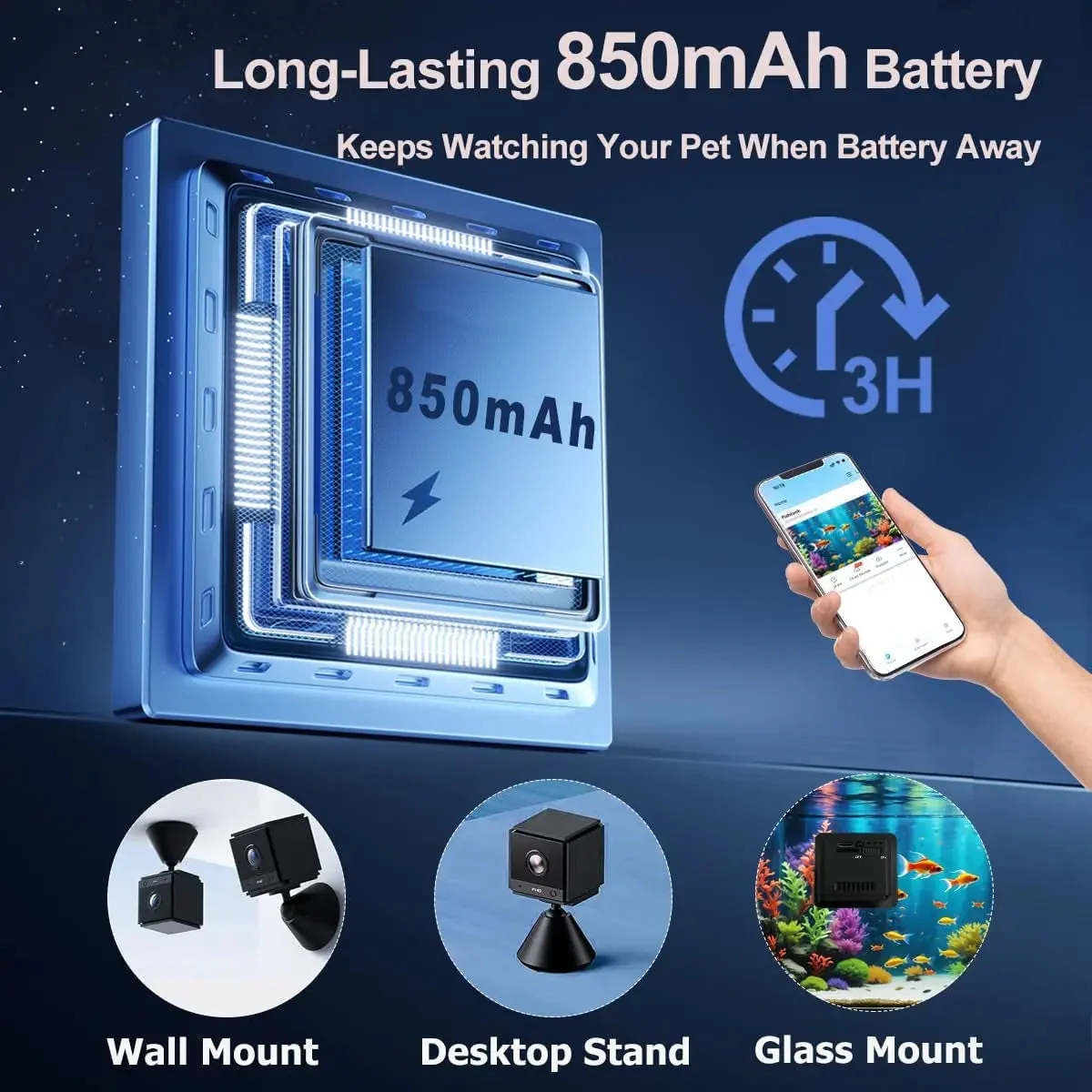 2K HD Aquarium & Terrarium Camera w/ Night Vision, Audio & 32GB Card - Image 2