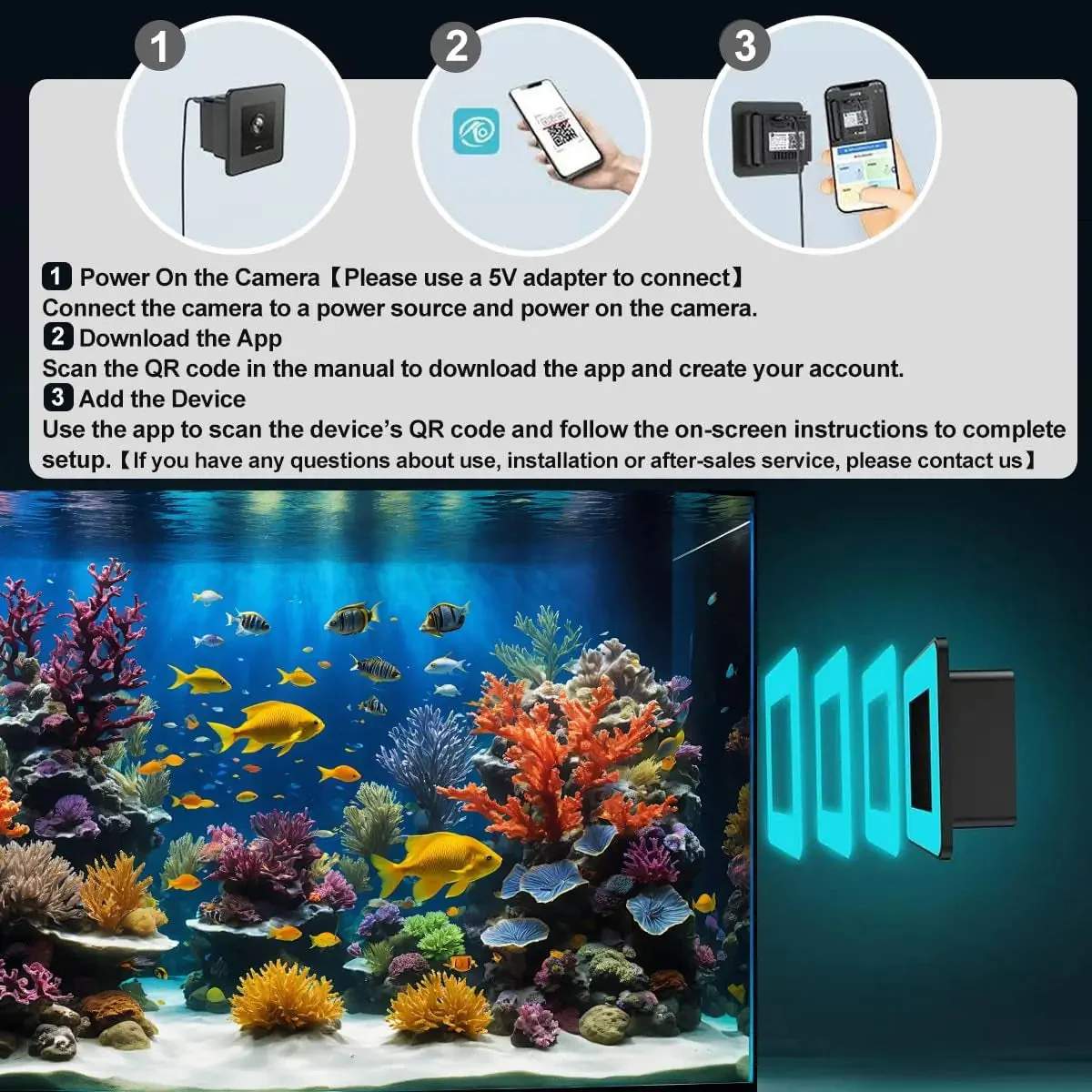 2K HD Aquarium & Terrarium Camera w/ Night Vision, Audio & 32GB Card - Image 6