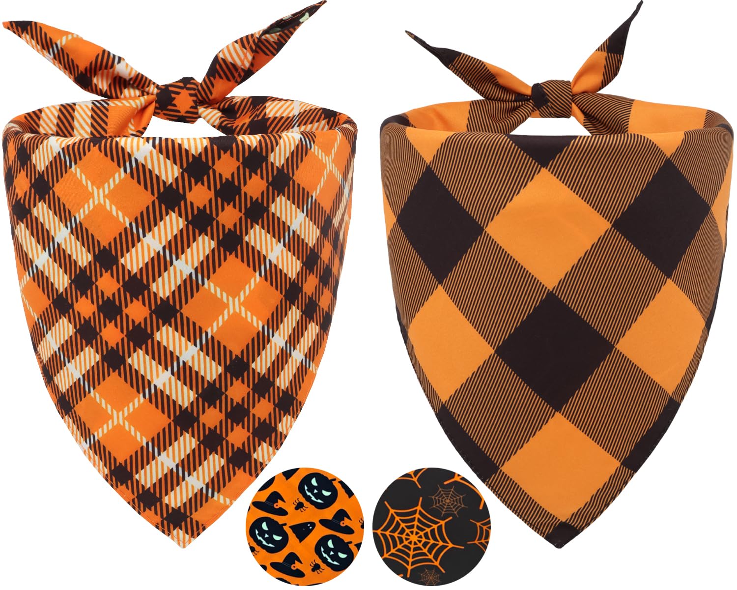 2PCS Christmas Dog Bandanas – Red and Green Plaid with Tassels - Image 25