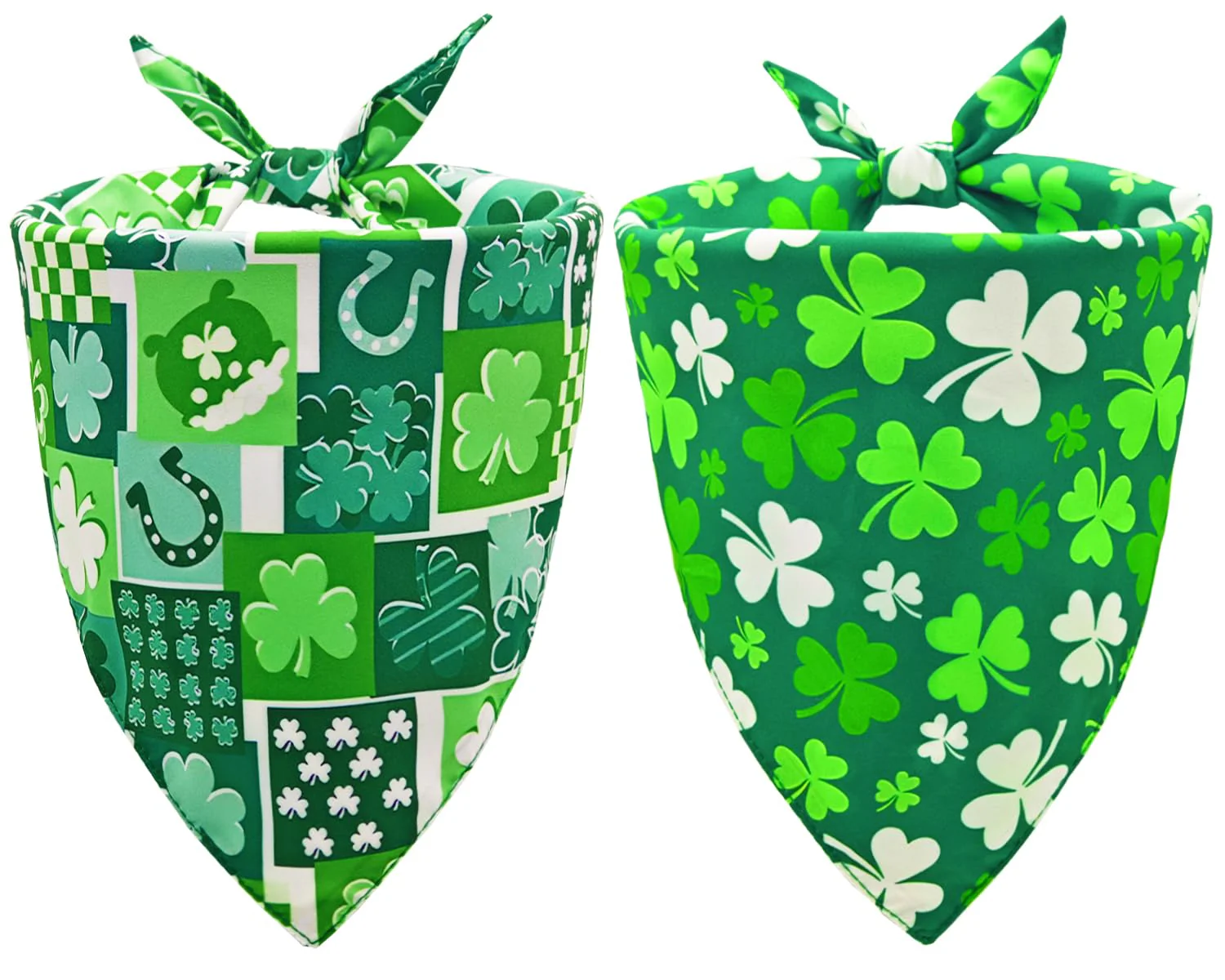 2PCS Christmas Dog Bandanas – Red and Green Plaid with Tassels - Image 31