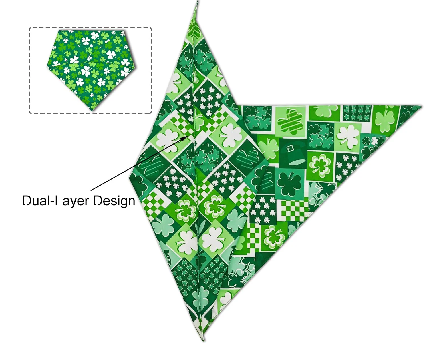 2PCS Christmas Dog Bandanas – Red and Green Plaid with Tassels - Image 34