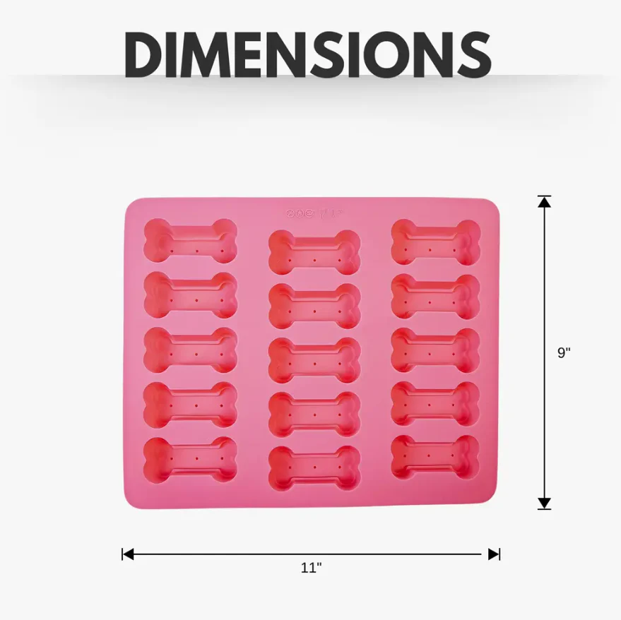 3-in-1 Dog Bone Silicone Treat Baking Tray for Healthy, Homemade Dog Treats and More - Image 6