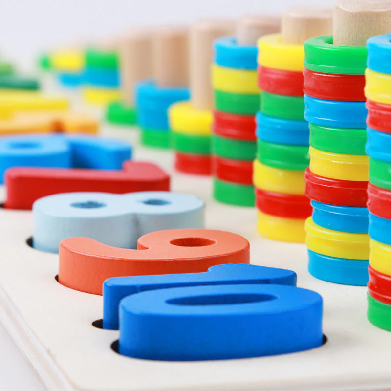 3 in 1 Early Educational Geometry Number Matching Montessori Wooden Toys - Image 2