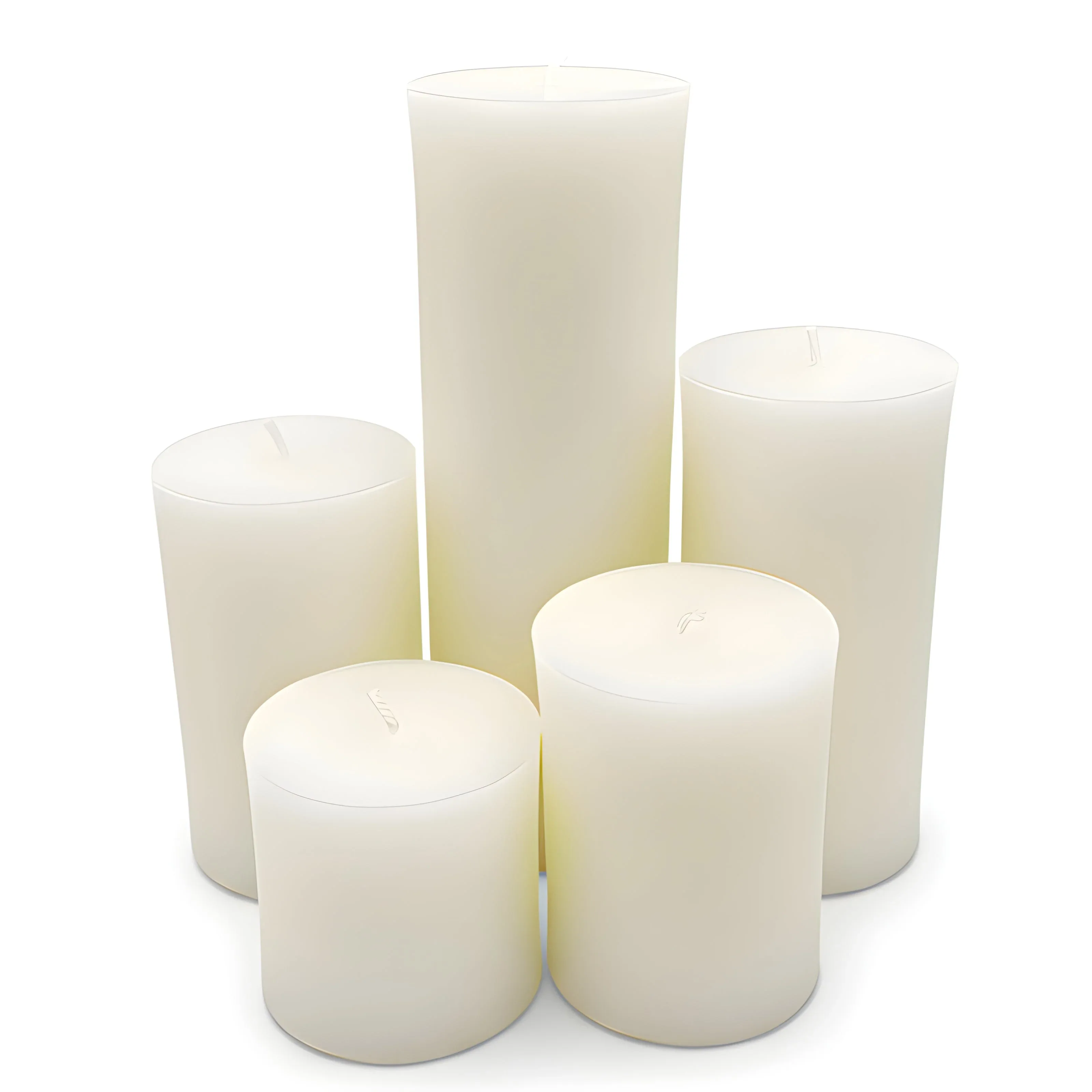3 Inch White Beeswax Pillar Candles - Image 3