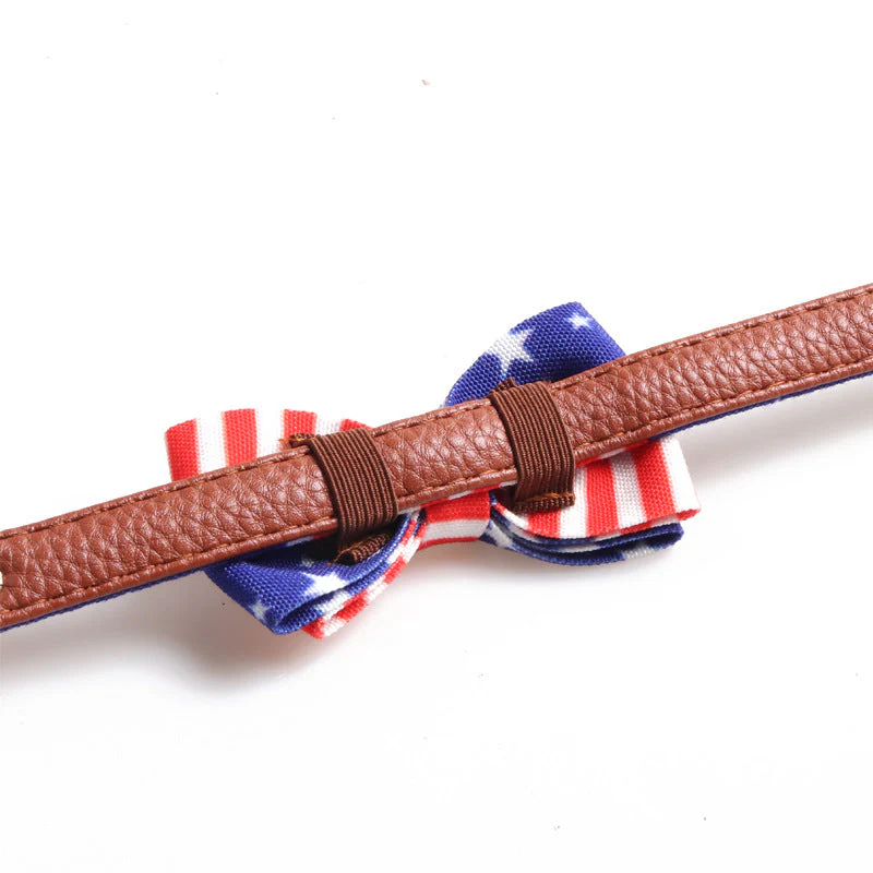3-Piece Dog Collar Set – Patriotic Stars & Stripes Design - Image 3