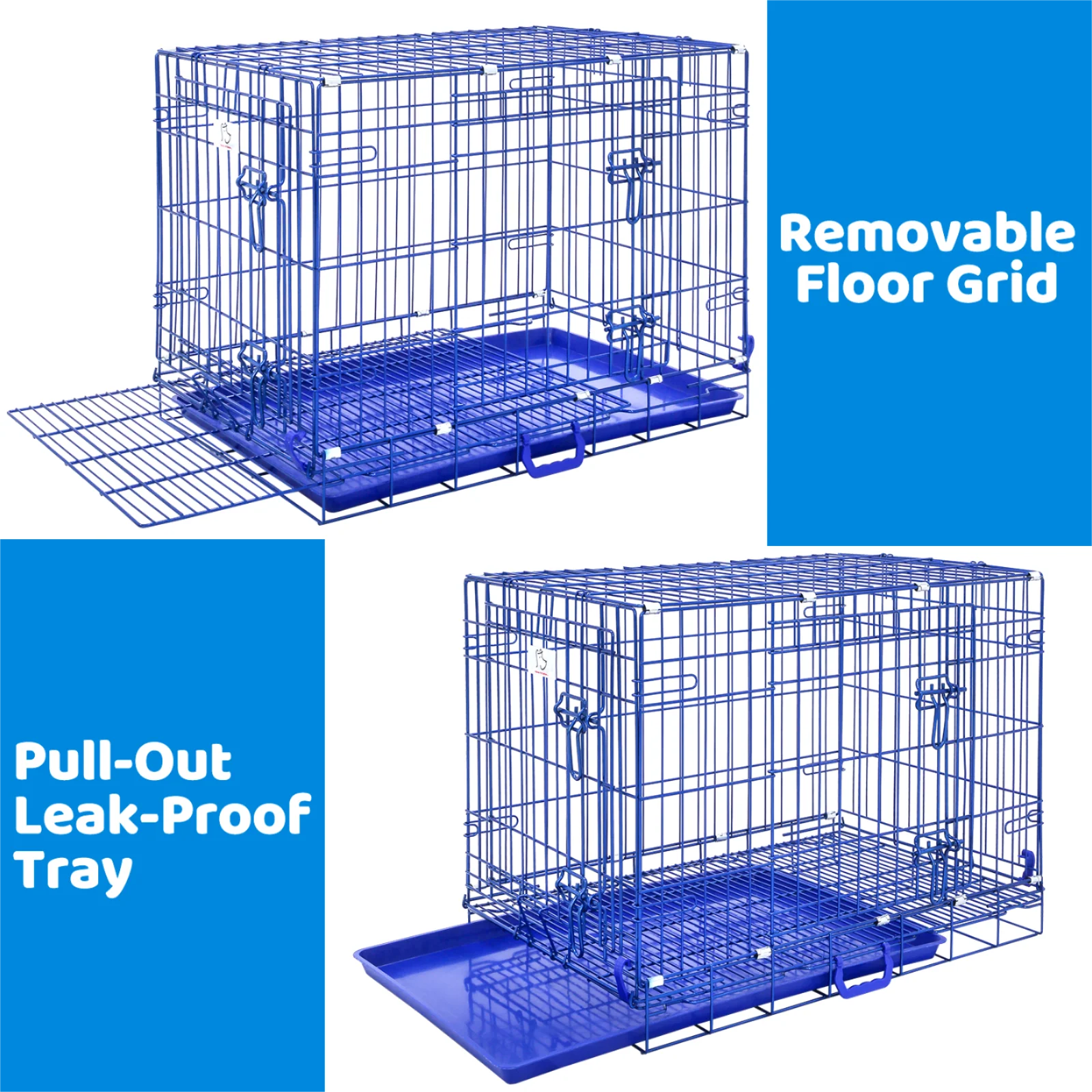 30" Collapsible Blue Dog Crate BLU30 - Image 4
