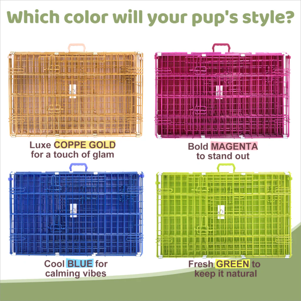 30" Collapsible Green Dog Crate GRN30 - Image 10