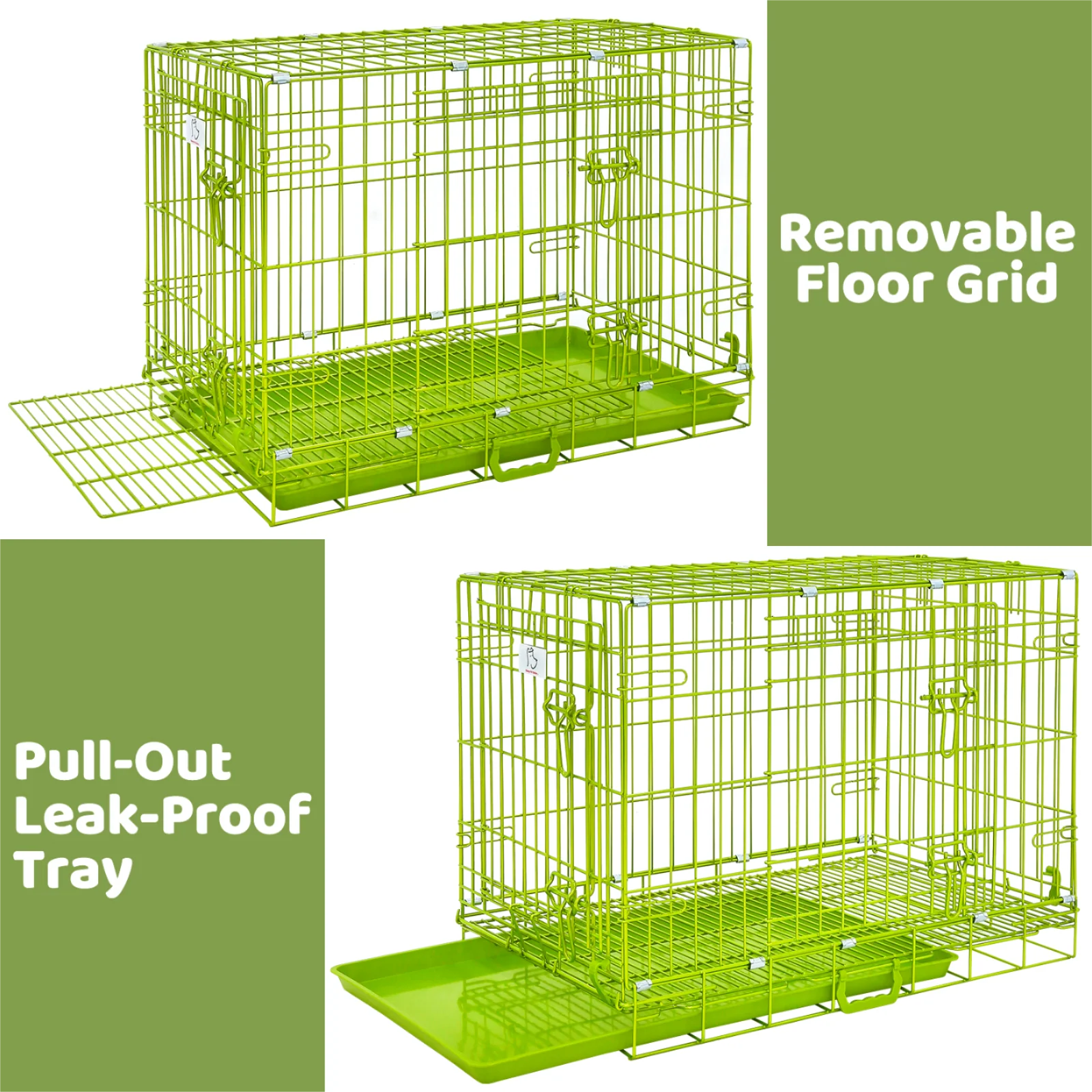 30" Collapsible Green Dog Crate GRN30 - Image 4