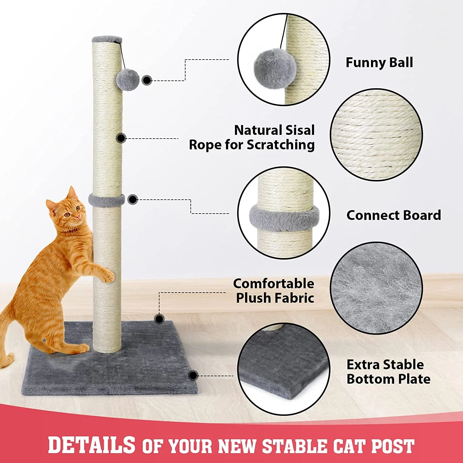 31'' Tall Cat Scratching Post - Image 2
