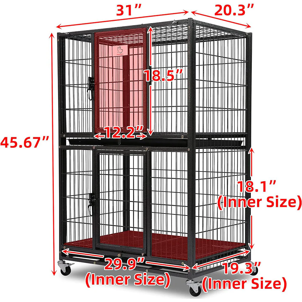 31" Two-Tier Dog Crate 46A - Image 2