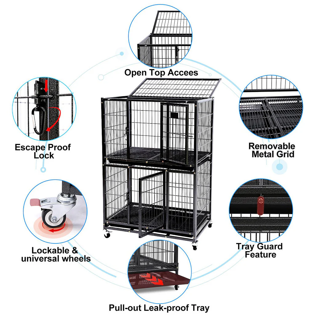 31" Two-Tier Dog Crate 46A - Image 5