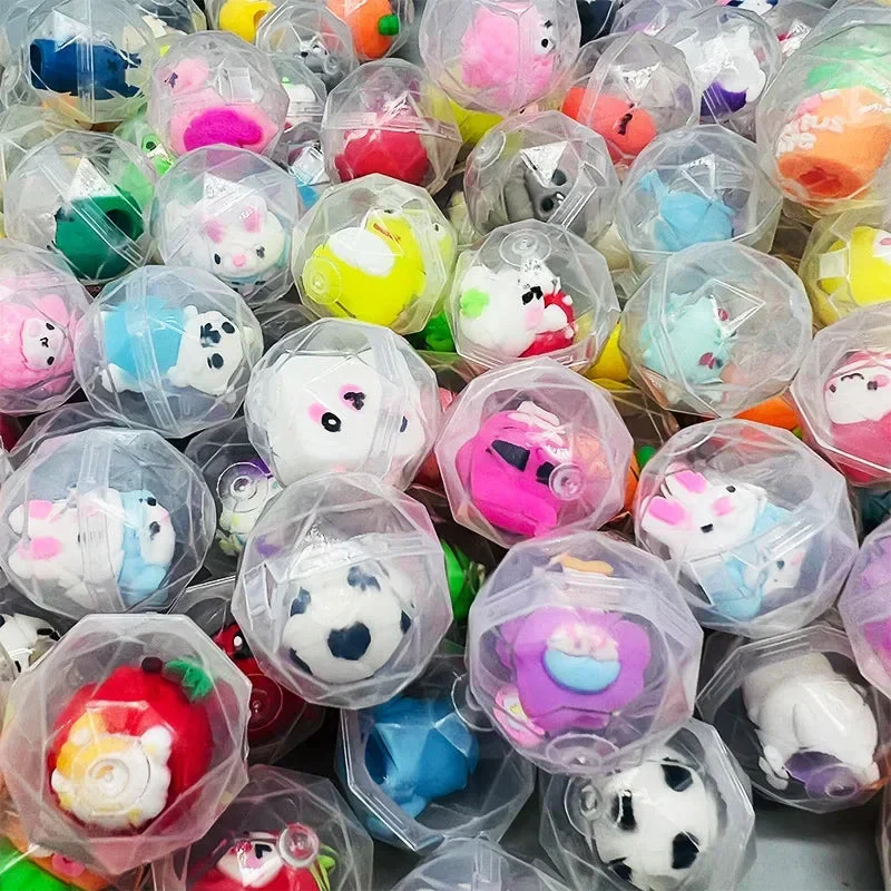 32mm Transparent Twisted Egg for Mini Claw Machine Toys Accessories Cute Animal Plush Dolls Doll Kids Arcade Crane Machine Gift - Image 2