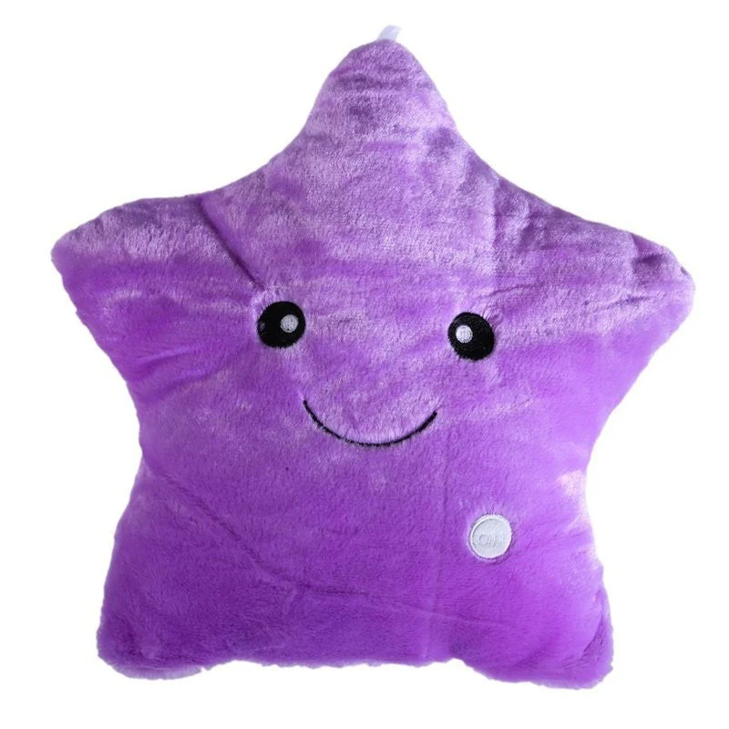 34CM Unique Toy Luminous Pillow Vivid Star Design LED Light Colorful Cushion Stars Plush Pillow Toys Gift For Kids Children Girl - Image 5