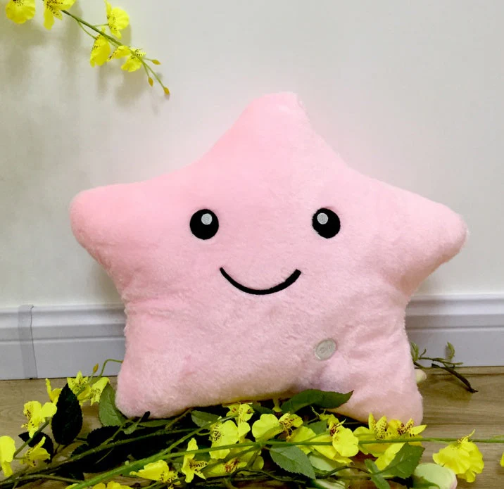 34CM Unique Toy Luminous Pillow Vivid Star Design LED Light Colorful Cushion Stars Plush Pillow Toys Gift For Kids Children Girl - Image 9
