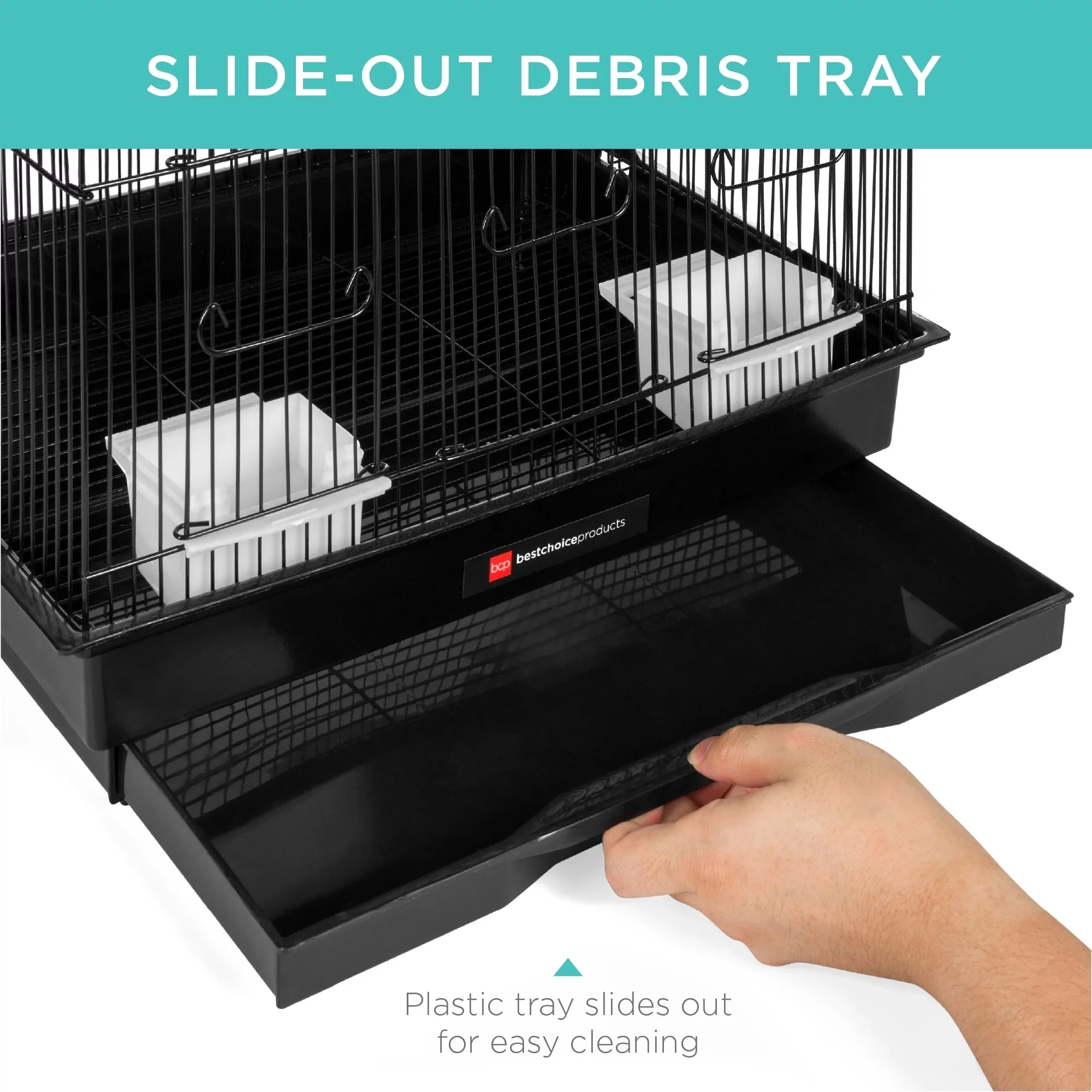 36In Indoor/Outdoor Iron Bird Cage for Parro - Image 3