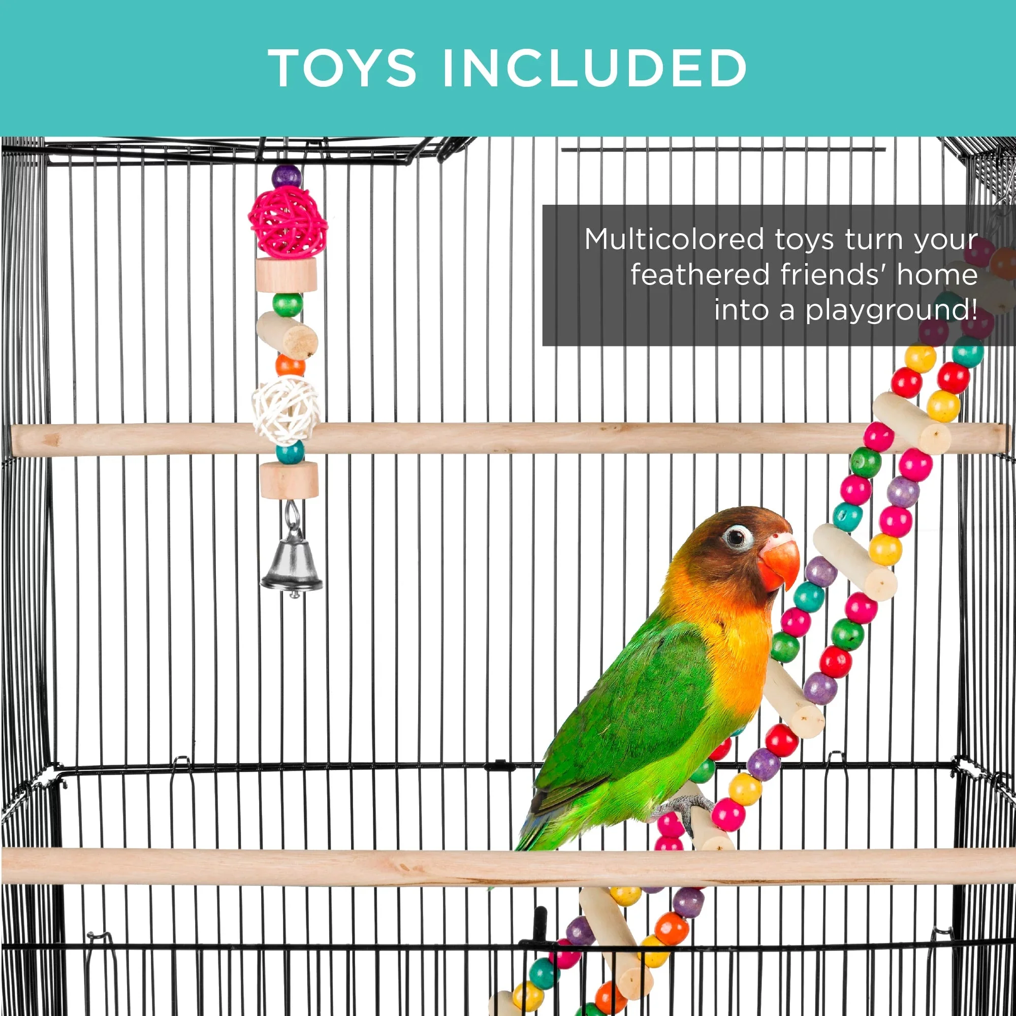36In Indoor/Outdoor Iron Bird Cage for Parro - Image 5