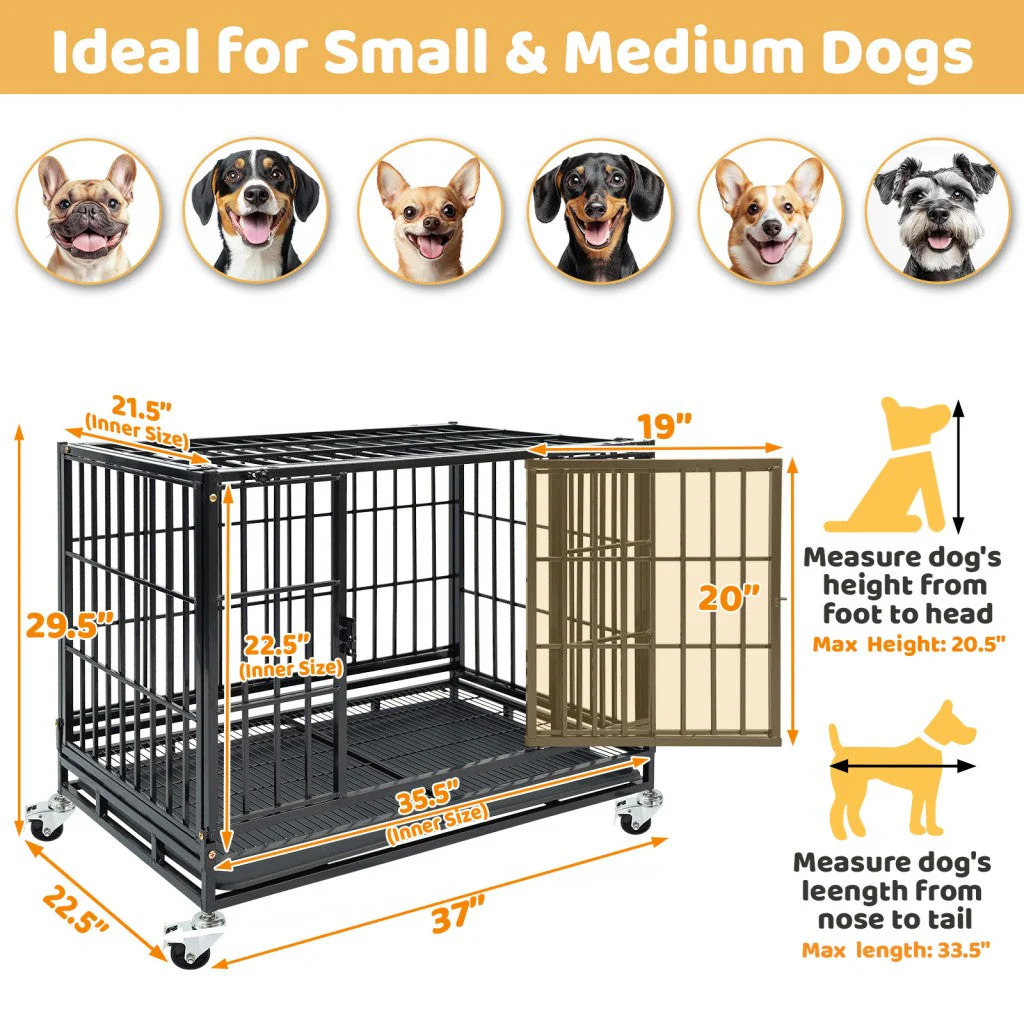 37" Stackable Heavy Duty Dog Kennel 371D04 - Image 2
