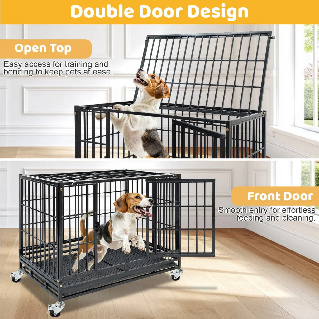 37" Stackable Heavy Duty Dog Kennel 371D04 - Image 5
