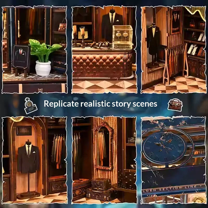 3D Miniature Wooden Building Block Toy With Golden Ratio Lines - Image 2