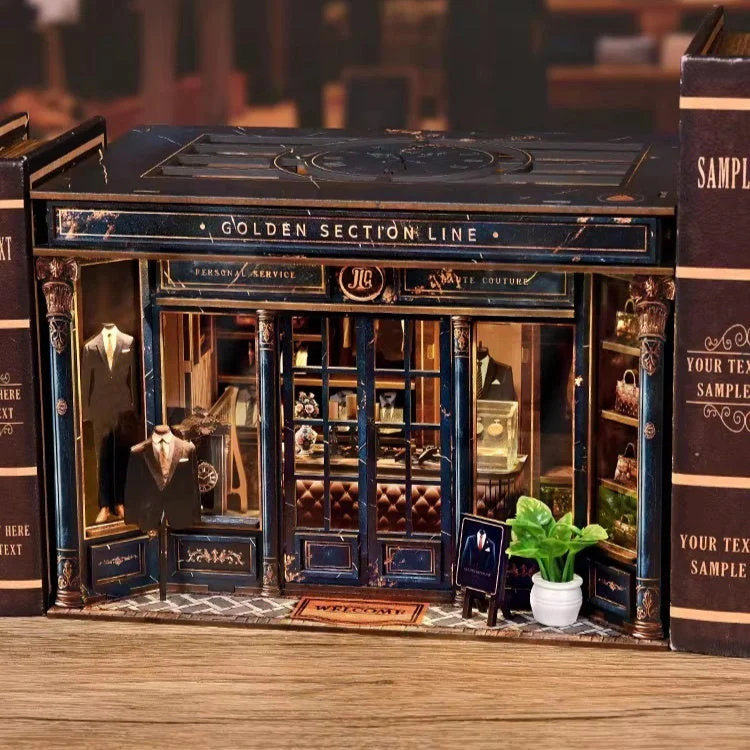 3D Miniature Wooden Building Block Toy With Golden Ratio Lines - Image 3