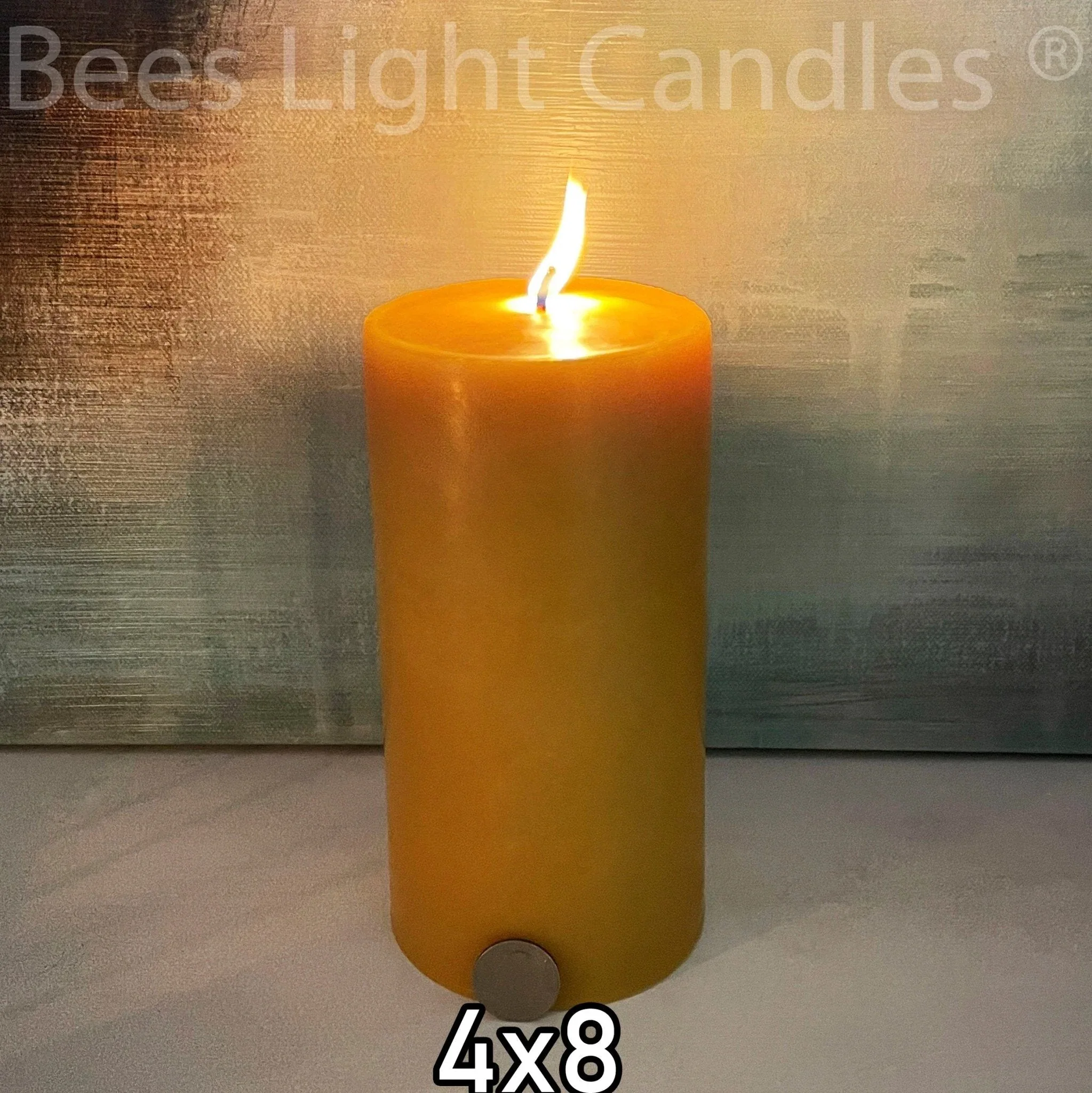 4" Beeswax Pillar Candle Set of 4x6+4x8+4x11 - Image 4